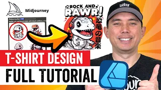 Must See MidJourney T-Shirt Design Tutorial! From Prompt to Final Using Canva & Affinity Designer