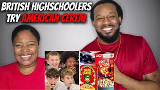 🇬🇧 AMERICANS REACT "BRITISH HIGHSCHOOLERS TRY AMERICAN CEREAL FOR THE FIRST TIME"
