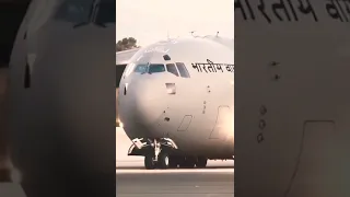 IAF C-17 is on fire🔥 globe master large aircraft  #shorts #IAF