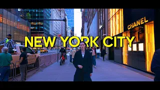 NEW YORK 5th Avenue Evening Walk 🗽 Manhattan Walking Tour NYC