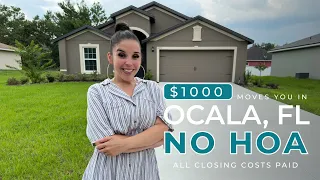 2023 NEW Home FOR SALE in Ocala, FL | $1000 Moves you in!! Move in Ready|No HOA|.25 ACRE | Home Tour