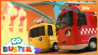 Firetruck Buster Saves the Day | Go Gecko's Garage! | Go Buster | Kids Cartoons