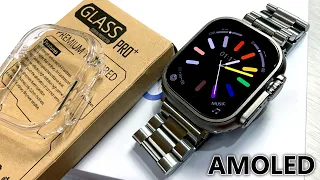 Hello Watch 3 AMOLED Screen Protector & Case Applying - Apple Watch Ultra Clone 2023 - ASMR