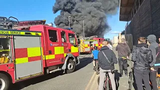 Padiham. Lidl Tesco fire.