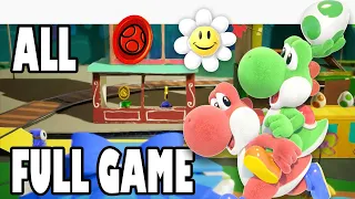 FULL GAME - Yoshi's Crafted World Walkthrough - 100% All Flowers & Red Coins, No Loading Time