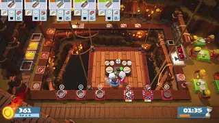 Overcooked 2 Level 5-3, 2 Players, 3 Stars