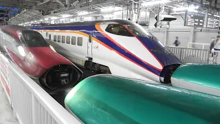 東北新幹線 E5系・E3系つばさ連結試運転(北上～仙台間全駅) 高速通過,E5E6連結シーンなど E5 ＆ E3  Tsubasa Shinkansen coupling test run