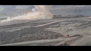 Saindak Copper-Gold project blasting view