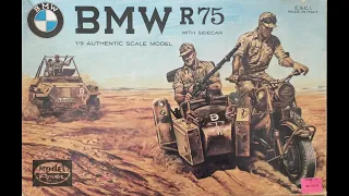 1973 E.S.C.I. 1/9 BMW R75 with Sidecar, kit 7001.