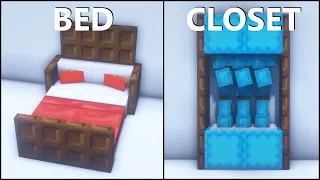 Minecraft: 20+ Bedroom Build Hacks and Ideas! [easy]