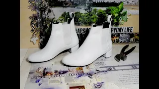 Женские ботинки Челси 2022 ✨, производство  |  process of shoemaking white Chelsea Boots ✒📐🔨