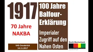 DPG 2017 Nazih Musharbash 100 Jahre Balfour-Erklärung