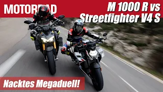 BMW M 1000 R vs Ducati Streetfighter V4 S: Hypernaked im Vergleich!
