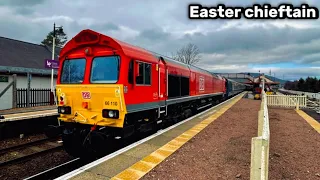 Chasing the Easter chieftain train in the Scottish highlands