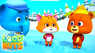 Кататься на льду | мультфильмы для детей | веселые | Loco Nuts Russia | детские видео