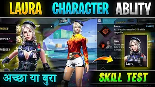 Free fire LAURA character ability | LAURA character ability test | LAURA character skill test