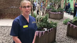 Our brand new Royal Derby Hospital ICU patient garden