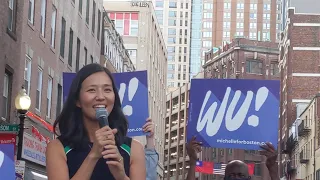 Michelle Wu for Boston Rally with Elizabeth Warren at Chinatown