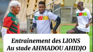 Entraînement lions indomptables: arrivée des joueurs au stade Ahmadou Ahidjo ; Andre Onana est abs…