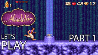 Let's Play | Aladdin, 1993 (Super Nintendo / Super Famicom, Snes9x) [Part 1]