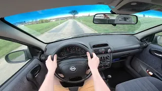 Opel Corsa B 1.4 (1996) - Curvy Country Roads POV FUN! - now with summer tires :D