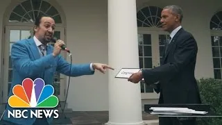 'Hamilton' Creator Lin-Manuel Miranda Freestyle Raps With President Obama | NBC News
