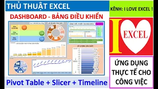 BẢNG ĐIỀU KHIỂN - DASHBOARD (PIVOT TABLE + SLICER + TIMELINE) - ILOVEEXCEL!