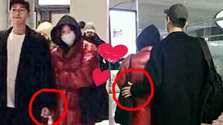 Song Joong Ki holding his Wife 💞back at Paris Airport, Sweet Couple #KikYo #SongSongCouple