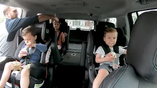Carpool with the Folignos as they go get ice cream