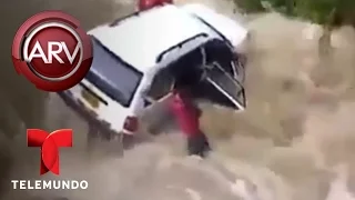 Inundaciones arrastan autos en Perú | Al Rojo Vivo | Telemundo