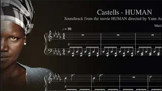 PIANO - Castells (from HUMAN) by Armand Amar - For Begginer/Intermediate - 100% Free Sheet Music