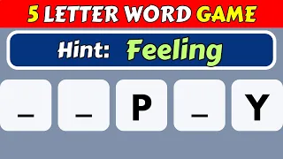 5 letter word game | Word game with a hint