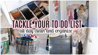 TACKLE YOUR TO DO LIST | ALL DAY CLEAN AND ORGANIZE | Tara Henderson