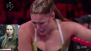 WWE Raw 2/4/19 Ronda Rousey vs Sarah Logan