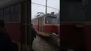 Караван трамваев 9 маршрута Днепр