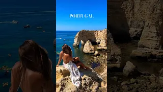 Esse lugar incrível fica em Portugal. Na região do Algarve. O nome? Praia da Marinha. #portugal