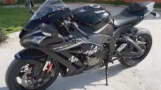 Kawasaki Ninja ZX10R with Akropovic Exhaust Sound Revs Walk Around