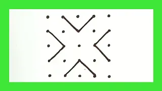 5×5dots🍀🌷🍀Simple Rangoli Art🍀🌷🍀Simple kolam🍀🌷🍀daily muggulu🍀🌷🍀easyrangoli forbeginners🍀🌷🍀smallmuggu