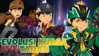 Evolusi kuasa elemental BOBOIBOY TANAH GEMPA CRYSTAL