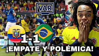 ECUADOR vs BRASIL (1-1) REACCIÓN DE COLOMBIANO