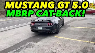 2020 Ford Mustang GT 5.0L COYOTE V8 Dual Exhaust w/ MBRP Installer Series Cat-Back System!