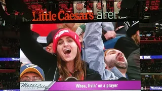 Little Caesars Arena Sing along - Living On A Prayer (Followed with a goal)