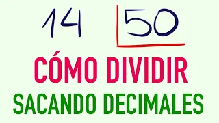 Cómo dividir sacando decimales - Ejemplo: 14 entre 50