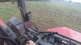 Cultivating field with Case 7250 Pro and Kuhn performer 4000 POV