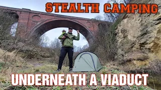 STEALTH CAMPING UNDER A VIADUCT | Wild camping UK | Hawthorn, Co Durham | Laphroaig whisky review