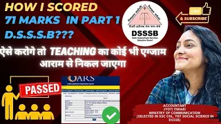 Crack DSSSB in First attempt 🎯 |part-1 strategy video | TGT selected | DSSSB | @JyotiTiwari13