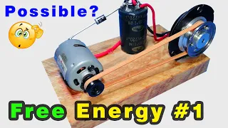 How to make Free Energy Generator self running from a two DC Motors, Free Energy