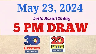 Lotto Result Today 5pm draw May 23, 2024 Swertres Ez2 PCSO#lotto