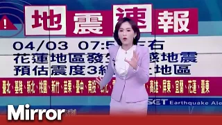 Taiwan earthquake hits during live TV broadcast