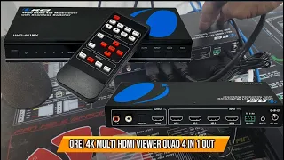 OREI 4K Multi HDMI Viewer Quad 4 in 1 Out